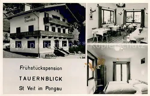 AK / Ansichtskarte St_Veit_Pongau Pension Tauernblick Gaststube Zimmer St_Veit_Pongau