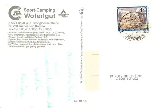 AK / Ansichtskarte Bruck_Grossglocknerstrasse mit Zell am See Sport Camping Woferlgut Spielplatz Pool Bruck