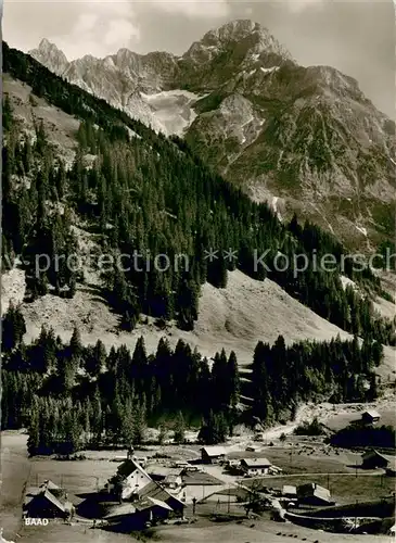 AK / Ansichtskarte Baad_Mittelberg_Kleinwalsertal mit Widderstein Baad_Mittelberg