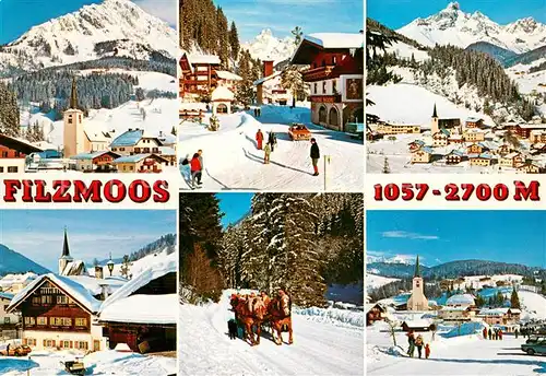AK / Ansichtskarte Filzmoos Teilansichten Winterpanorama Filzmoos