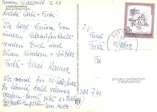 AK / Ansichtskarte Bad_Haering_Tirol mit Wildem Kaiser Bad_Haering_Tirol