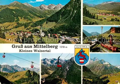 AK / Ansichtskarte Mittelberg_Kleinwalsertal Panorama Seilbahn Mittelberg_Kleinwalsertal