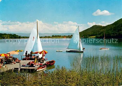 AK / Ansichtskarte Klopeinersee Panorama Bootsliegeplatz Klopeinersee