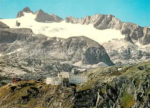 AK / Ansichtskarte Krippenstein Berghotel Krippenstein mit Voest Haus und Dachstein Taubenkogl und niederer Gjaidstein Krippenstein