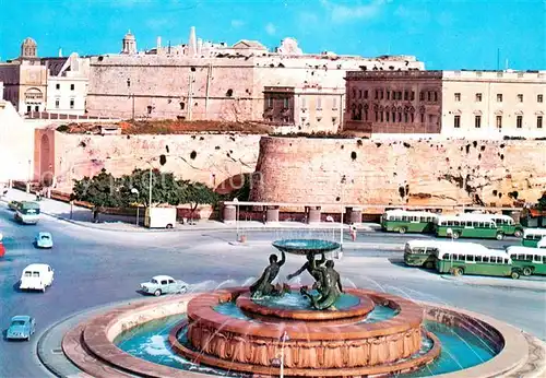 AK / Ansichtskarte Valletta_Malta Triton Fountain Valletta_Malta