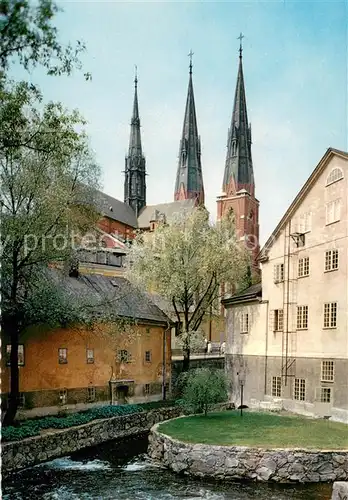 AK / Ansichtskarte Uppsala Domkyrkan och Upplandsmuseet Uppsala