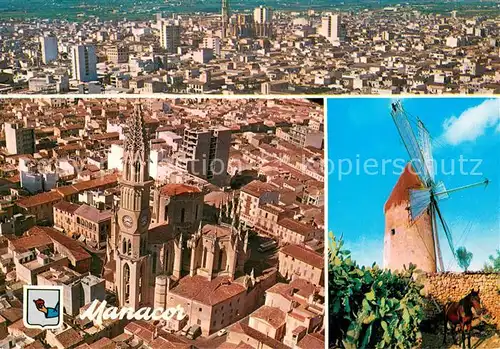 AK / Ansichtskarte Manacor Varios aspectos Fliegeraufnahmen Windmuehle Manacor