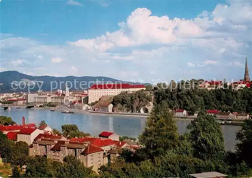 AK / Ansichtskarte Linz_Donau Donaupartie Blick vom Spazenberg Linz_Donau