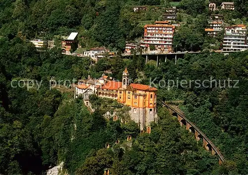 AK / Ansichtskarte Orselina_TI Fliegeraufnahme Madonna del Sasso Orselina TI