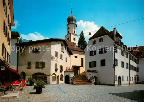AK / Ansichtskarte Maienfelder_Furgga Stadtliplatz mit Kirche Maienfelder Furgga