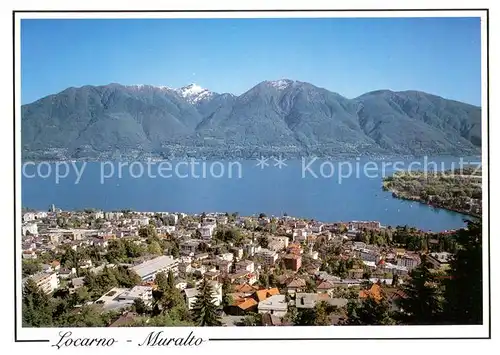 AK / Ansichtskarte Locarno_TI Fliegeraufnahme Lago Maggiore Locarno_TI