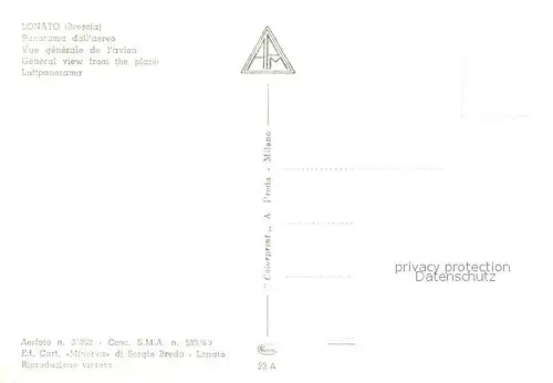 AK / Ansichtskarte Lonato Fliegeraufnahme Lonato