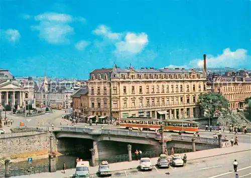 AK / Ansichtskarte Oradea Br?cke Strassenbahn Oradea