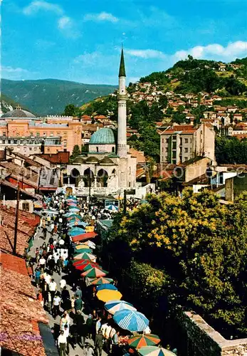 AK / Ansichtskarte Sarajevo Innenstadt Markt Sarajevo