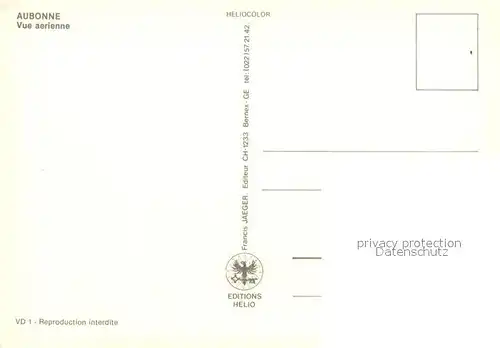 AK / Ansichtskarte Aubonne_VD Vue aerienne Aubonne_VD