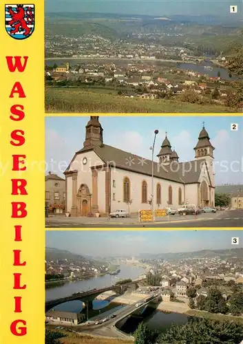 AK / Ansichtskarte Wasserbillig Panorama Eglise Kirche Wappen Wasserbillig