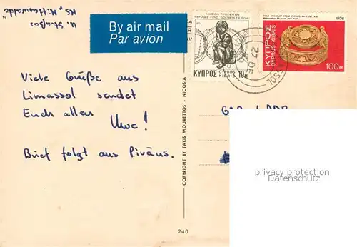 AK / Ansichtskarte Limassol General view Ancient theater of Corium Kolossi Castle Harbour Limassol