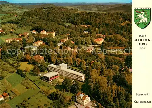 AK / Ansichtskarte Bad_Gleichenberg Heilbad Erholungsort Fliegeraufnahme Wappen Bad_Gleichenberg