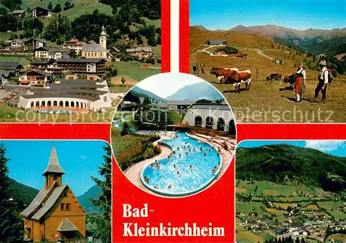 AK / Ansichtskarte Bad_Kleinkirchheim_Kaernten Panorama Kirche Kurbad Fliegeraufnahme Bad_Kleinkirchheim