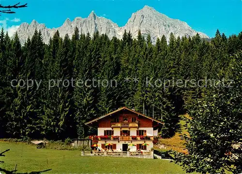 AK / Ansichtskarte St_Johann_Tirol Gasthaus Roemerhof mit Wildem Kaiser St_Johann_Tirol