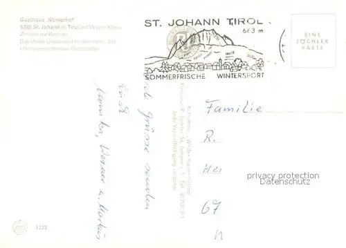 AK / Ansichtskarte St_Johann_Tirol Gasthaus Roemerhof mit Wildem Kaiser St_Johann_Tirol