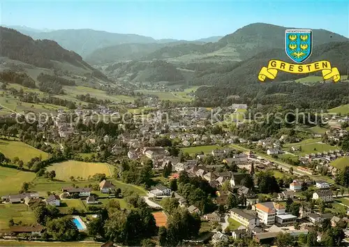 AK / Ansichtskarte Gresten Erlauftal Fliegeraufnahme Gresten