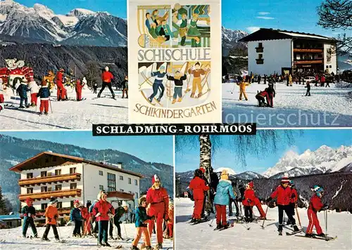 AK / Ansichtskarte Rohrmoos_Schladming Skischule Schikindergarten Details Rohrmoos_Schladming