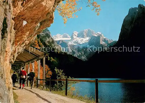 AK / Ansichtskarte Gosausee Spazierweg entlang des Gosausees Gosausee