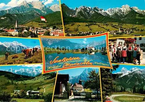 AK / Ansichtskarte Saalfelden_Steinernes_Meer Maria Alm Ritzensee Pinzgauer Trachten Hintermoos Hinterthal Hochkoenigstrasse Saalfelden_Steinernes