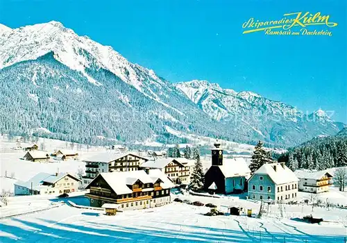 AK / Ansichtskarte Kulm_Ramsau St Rupert mit Skiliften und uebungswiese Kulm Ramsau