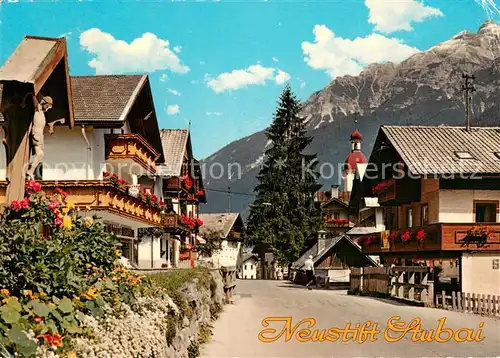 AK / Ansichtskarte Neustift_Stubaital_Tirol Ortsmotiv mit Blick zur Serles Neustift_Stubaital_Tirol