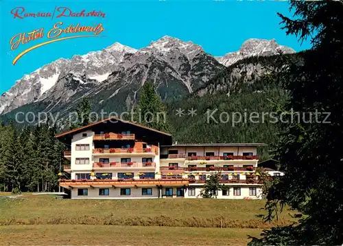 AK / Ansichtskarte Ramsau_Dachstein_Steiermark mit Hotel Restaurant Edelweiss Ramsau_Dachstein