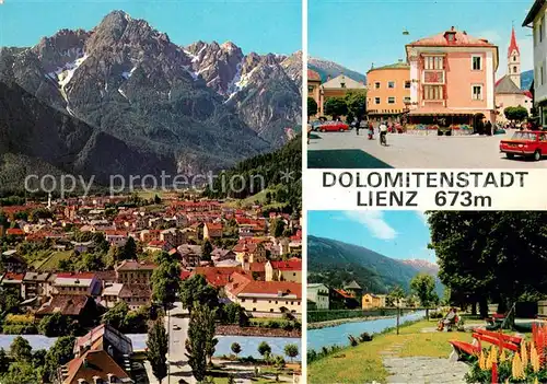 AK / Ansichtskarte Lienz_Tirol Panorama Johannesplatz Inselpromenade Lienz Tirol