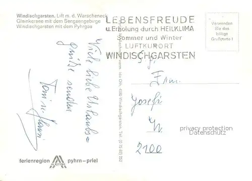 AK / Ansichtskarte Windischgarsten Lift mit Warscheneck Gleinkersee mit dem Sengsengebirge und Pyhrgas Windischgarsten