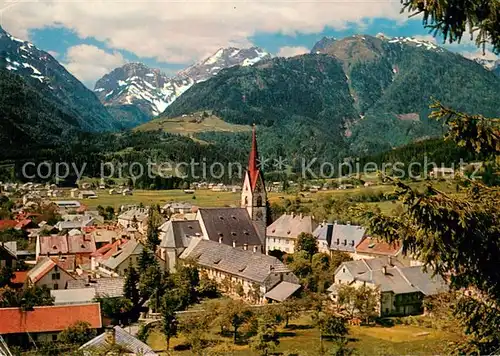 AK / Ansichtskarte Koetschach Mauthen_Kaernten Panorama Kirche Koetschach Mauthen Kaernten