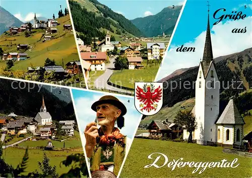 AK / Ansichtskarte Defereggental_Tirol mit St Veit St Jakob Hopfgarten Bergbauer St Leonhard Kirche Defereggental Tirol