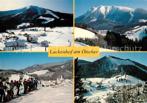 AK / Ansichtskarte Lackenhof_Gaming Panorama Skipisten Langlauf Loipen Gasthoefe und Pensionen Lackenhof Gaming