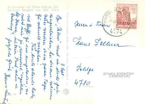 AK / Ansichtskarte Vorderstoder Panorama mit Totem Gebirge  Vorderstoder