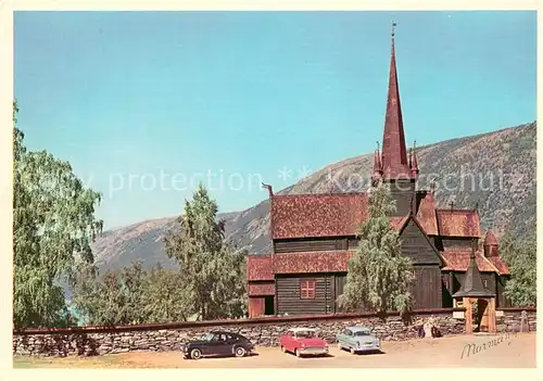 AK / Ansichtskarte Lom_Oppland Stave church 12th century Stabkirche Lom_Oppland