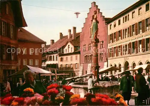 AK / Ansichtskarte Bienne_Biel Place du Bourg Marche 