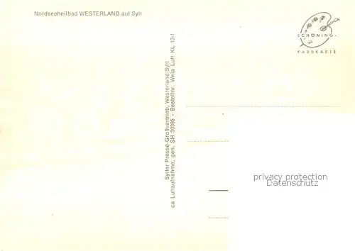 AK / Ansichtskarte Westerland_Sylt Nordseeheilbad Strand Hotels Fliegeraufnahme Westerland_Sylt