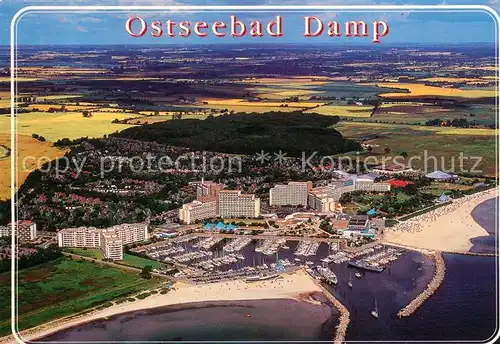 AK / Ansichtskarte Damp Ferienresort Hotels Hafen Fliegeraufnahme Damp