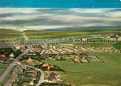 AK / Ansichtskarte Ording Campingplatz Biehl Blick zur Sandbank Fliegeraufnahme Ording