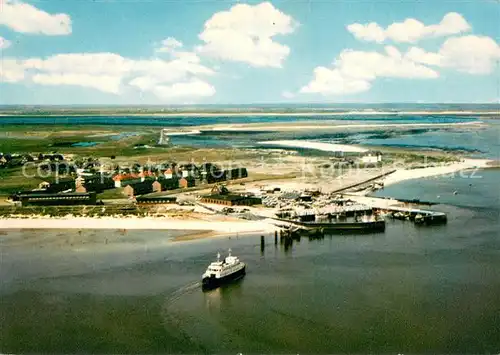 AK / Ansichtskarte List_Sylt Faehre Hafen Nordseebad Fliegeraufnahme List_Sylt