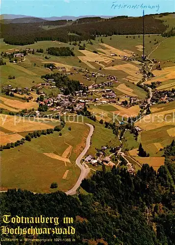 AK / Ansichtskarte Todtnauberg Luftkurort Wintersportplatz im Schwarzwald Fliegeraufnahme Todtnauberg