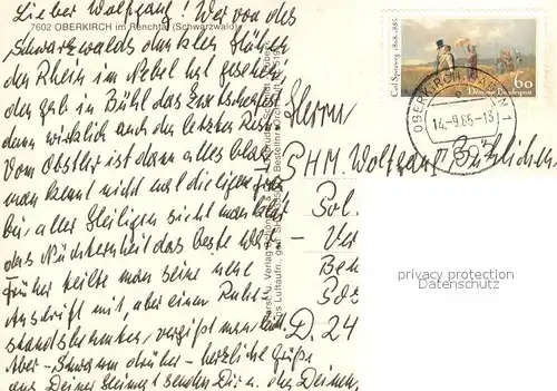 AK / Ansichtskarte Oberkirch_Baden Renchtal Schwarzwald Fliegeraufnahme Oberkirch_Baden