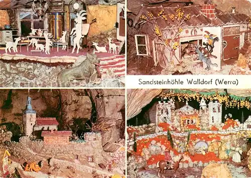 AK / Ansichtskarte Walldorf_Meiningen Sandsteinhoehle Maerchenhoehle Sagenhoehle Historische Staette Walldorf Meiningen