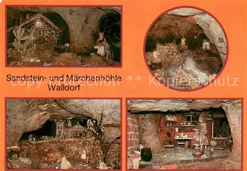 AK / Ansichtskarte Walldorf_Meiningen Sandsteinhoehle Maerchenhoehle Sagenhoehle Historische Staette Walldorf Meiningen