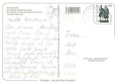 AK / Ansichtskarte Walldorf_Meiningen Sandsteinhoehle Maerchenhoehle Sagenhoehle Historische Staette Walldorf Meiningen