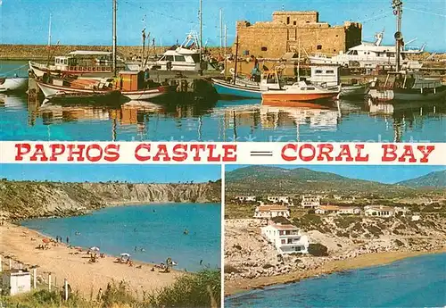 AK / Ansichtskarte Paphos Harbour Castle Coral Bay Beach Paphos